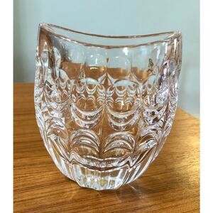 Waterford Crystal Marquis Art Nouveau Contemporary Abstract Oval Shape 5" Vase